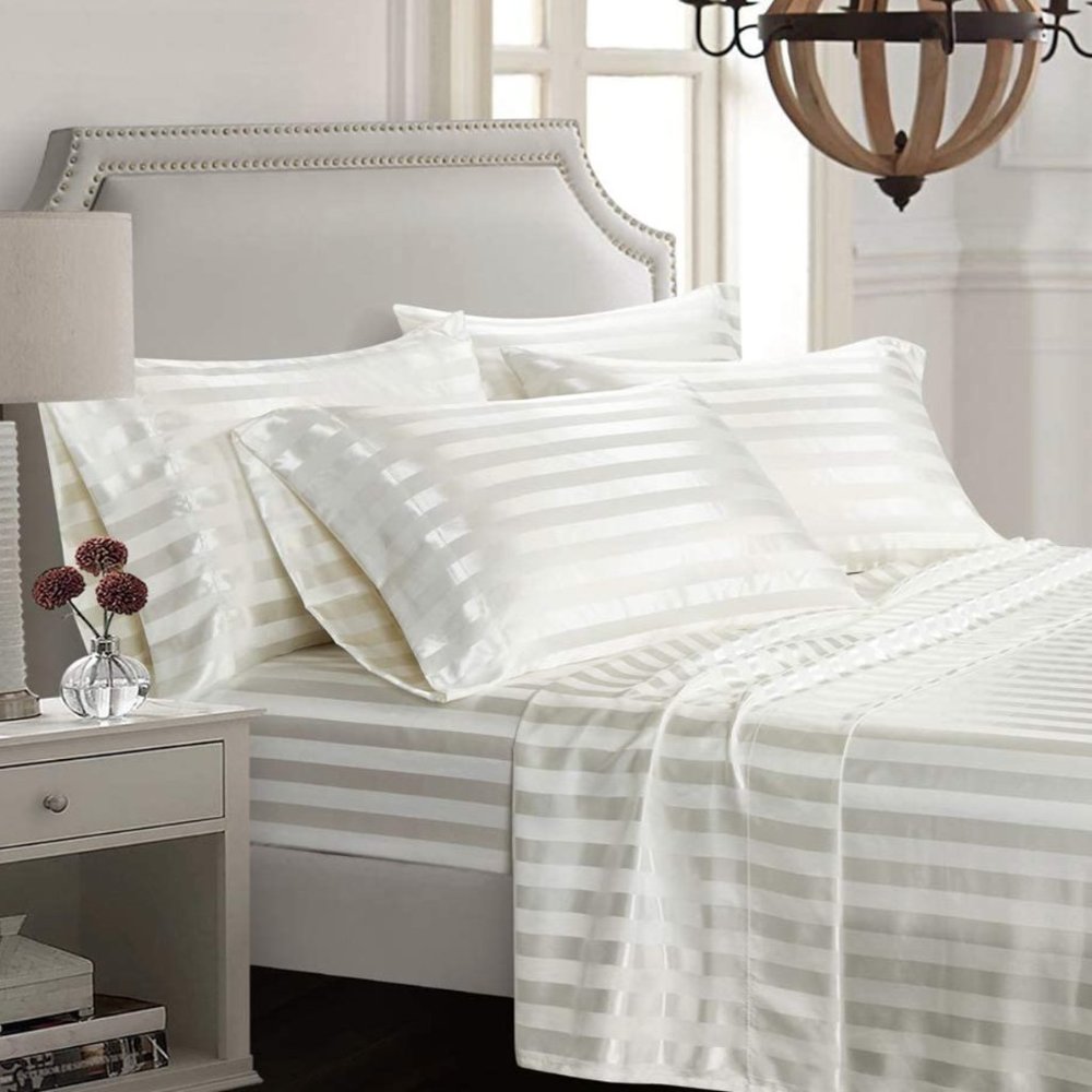 6 Piece Rich Silk Satin Hypoallergenic Sheets